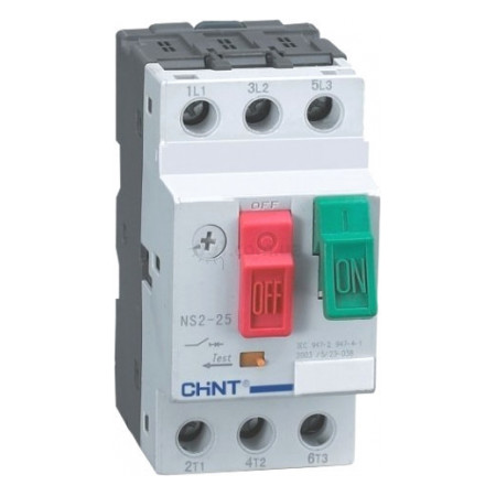 Автоматичний вимикач захисту двигуна NS2-25 0.25-0.4A, CHINT (495074) фото
