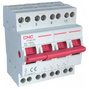 Модульний перемикач навантаження (1-0-2) YCBZ-40 4P 40A 240/415V AC, CNC міні-фото