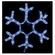 Гірлянда світлодіодна зовнішня MOTIF Snowflake 0,4м 12 flash білий IP44 EN, Delux міні-фото