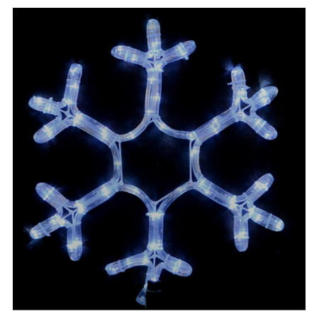 Гірлянда світлодіодна зовнішня MOTIF Snowflake 0,4м 12 flash білий IP44 EN, Delux (90012961) фото