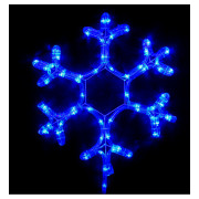 Гірлянда світлодіодна зовнішня MOTIF Snowflake 0,4м 12 flash синій IP44 EN, Delux міні-фото
