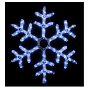 Гирлянда светодиодная внешняя MOTIF Snowflake 0,55м 12 flash белый IP44 EN, Delux мини-фото
