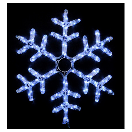 Гирлянда светодиодная внешняя MOTIF Snowflake 0,55м 12 flash белый IP44 EN, Delux (90012963) фото