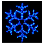 Гірлянда світлодіодна зовнішня MOTIF Snowflake 0,55м 12 flash синій IP44 EN, Delux міні-фото