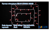 Гірлянда світлодіодна зовнішня STRING 100 LED 10м (2×5м) 20 flash червоний/білий IP44 EN, Delux зображення 3