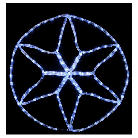 Гірлянда світлодіодна зовнішня MOTIF Star 6-кінцева 0,6×0,6м 13 flash білий IP44 EN, Delux (90012983) фото