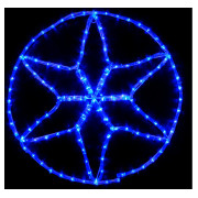 Гирлянда светодиодная внешняя MOTIF Star 6-конечная 0,6×0,6м 13 flash синий IP44 EN, Delux мини-фото