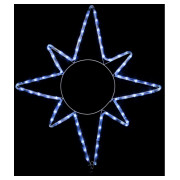 Гирлянда светодиодная внешняя MOTIF Star 8-конечная 0,65×0,75м 8 flash белый IP44 EN, Delux мини-фото