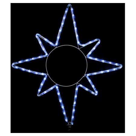 Гирлянда светодиодная внешняя MOTIF Star 8-конечная 0,65×0,75м 8 flash белый IP44 EN, Delux (90012985) фото