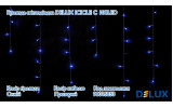 Гірлянда світлодіодна внутрішня ICICLE С 100 LED бахрома 3,2×0,7м синій/прозорий IP20, Delux зображення 3