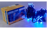 Гирлянда светодиодная внешняя STRING 100 LED 10м (2×5м) синий/черный IP44 EN, Delux изображение 2