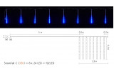 Гирлянда светодиодная внешняя Snowfall C 192LED 8×0,3м синий/прозрачный IP44 EN со встроенным контроллером, Delux изображение 2