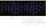 Гирлянда светодиодная внутренняя ICICLE С 75 LED бахрома 2×0,7м синий/прозрачный IP20, Delux изображение 2