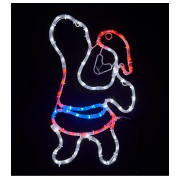 Гирлянда светодиодная внешняя MOTIF Santa Claus 55×31см белый/красный/синий IP44 EN, Delux мини-фото
