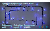 Гірлянда світлодіодна зовнішня STRING 100 LED 10м (2×5м) 20 flash синій/чорний IP44 EN, Delux зображення 3