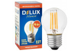 Светодиодная (LED) лампа BL50P 4Вт 2700K 220В E27 filament, Delux изображение 2