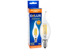 Світлодіодна (LED) лампа BL37B 4Вт tail 4000K 220В E14 filament, Delux зображення 3