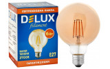 Світлодіодна (LED) лампа Globe G95 6Вт 2700K Е27 amber filament, Delux зображення 2