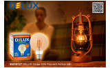 Светодиодная (LED) лампа Globe G95 6Вт 2700K Е27 amber filament, Delux изображение 4 (применение)