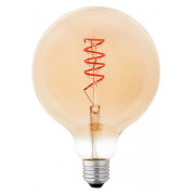 Светодиодная (LED) лампа Globe G125 6Вт 2200K Е27 amber spiral filament, Delux мини-фото