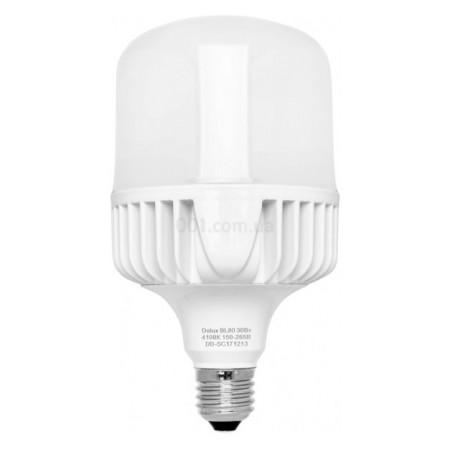Светодиодная (LED) лампа высокомощная BL80 30Вт 4000K E27, Delux (90020575) фото