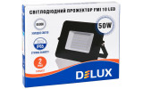 Прожектор светодиодный 50Вт 6500K IP65 черный FMI 10 LED, Delux изображение 5 (упаковка)