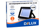 Прожектор светодиодный 150Вт 6500K IP65 черный FMI 10 LED, Delux изображение 5 (упаковка)