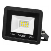 Прожектор светодиодный 10Вт 6500K IP65 черный FMI 11 LED, Delux мини-фото