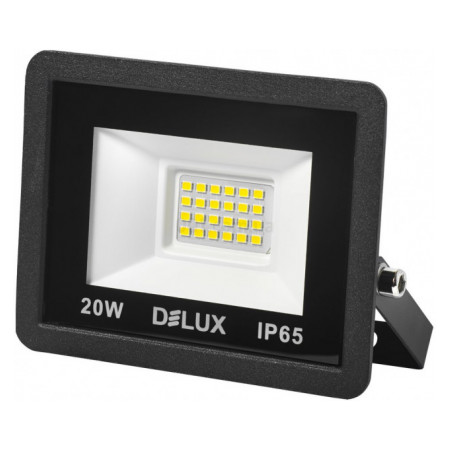Прожектор светодиодный 20Вт 6500K IP65 черный FMI 11 LED, Delux (90019305) фото