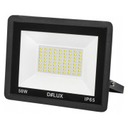 Прожектор світлодіодний 50Вт 6500K IP65 чорний FMI 11 LED, Delux міні-фото