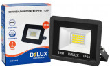 Прожектор светодиодный 20Вт 6500K IP65 черный FMI 11 LED, Delux изображение 2