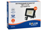 Прожектор светодиодный 30Вт с датчиком движения 6500K IP65 черный FMI 11 S LED, Delux изображение 4 (упаковка)