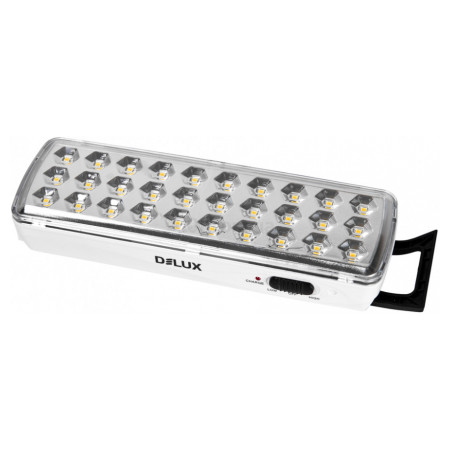 Світильник світлодіодний аварійний REL-501 (3,7В 1,2Аг) 30 LED 2Вт 202×68×40мм, Delux (90016960) фото