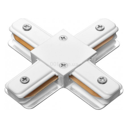 Коннектор X-образный для шинопровода 1-фазного белый 2XC, Delux (90015819) фото