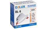 Світильник світлодіодний стельовий 6Вт круг D100мм 4500К DL-6, Delux зображення 3 (упаковка)