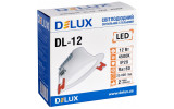 Світильник світлодіодний стельовий 12Вт круг D140мм 4500К DL-12, Delux зображення 3 (упаковка)