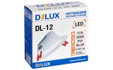 Світильник світлодіодний стельовий 12Вт круг D140мм 3000К DL-12, Delux зображення 3 (упаковка)