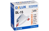 Светильник светодиодный потолочный 15Вт круг D140мм 4500К DL-15, Delux изображение 3 (упаковка)