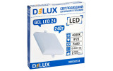 Светильник светодиодный потолочный 24Вт квадрат 4000К GCL LED 24, Delux изображение 3 (упаковка)