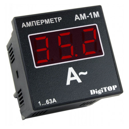 Амперметр цифровий АM-1M 1-63А, DigiTOP фото
