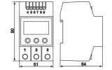 Амперметр цифровой АM-2 1-63А, DigiTOP изображение 3 (габаритные размеры)