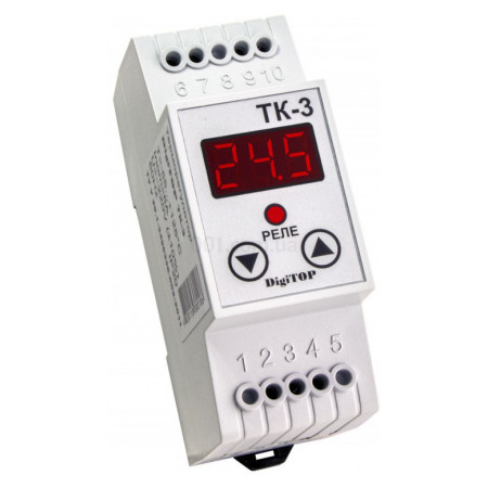 Терморегулятор ТК-3 -50...+125°C 6А, DigiTOP фото