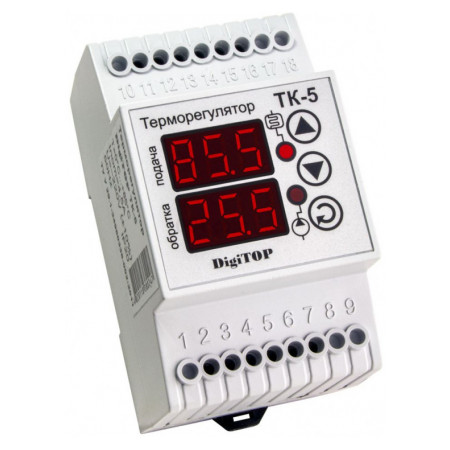 Терморегулятор ТК-5 0...+90°C 6А, DigiTOP фото
