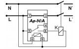 Реле контролю струму AP-50A 1...50A 1×6А, DigiTOP зображення 6 (схема)