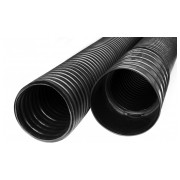 Труба жорстка двошарова з муфтою (Dзов=110 мм / Dвн=93 мм) 450Н поліетилен чорна, DKC міні-фото