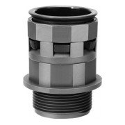 Муфта труба-коробка DN7 мм M12×1,5 поліамід чорна, DKC міні-фото