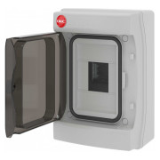 Щиток настінний з дверцятами 4 модулі IP65 сірий RAL7035, DKC міні-фото