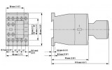 Блок додаткових контактів DILM32-XHI11 фронтальний 1НВ+1НЗ для DILM7...38, Eaton зображення 3 (габаритні розміри)