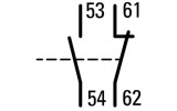Блок дополнительных контактов DILM32-XHI11-S боковой 1НО+1НЗ для DILM17...38, Eaton изображение 3 (схема)