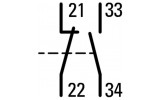 Блок додаткових контактів DILM32-XHI11 фронтальний 1НВ+1НЗ для DILM7...38, Eaton зображення 5 (схема)